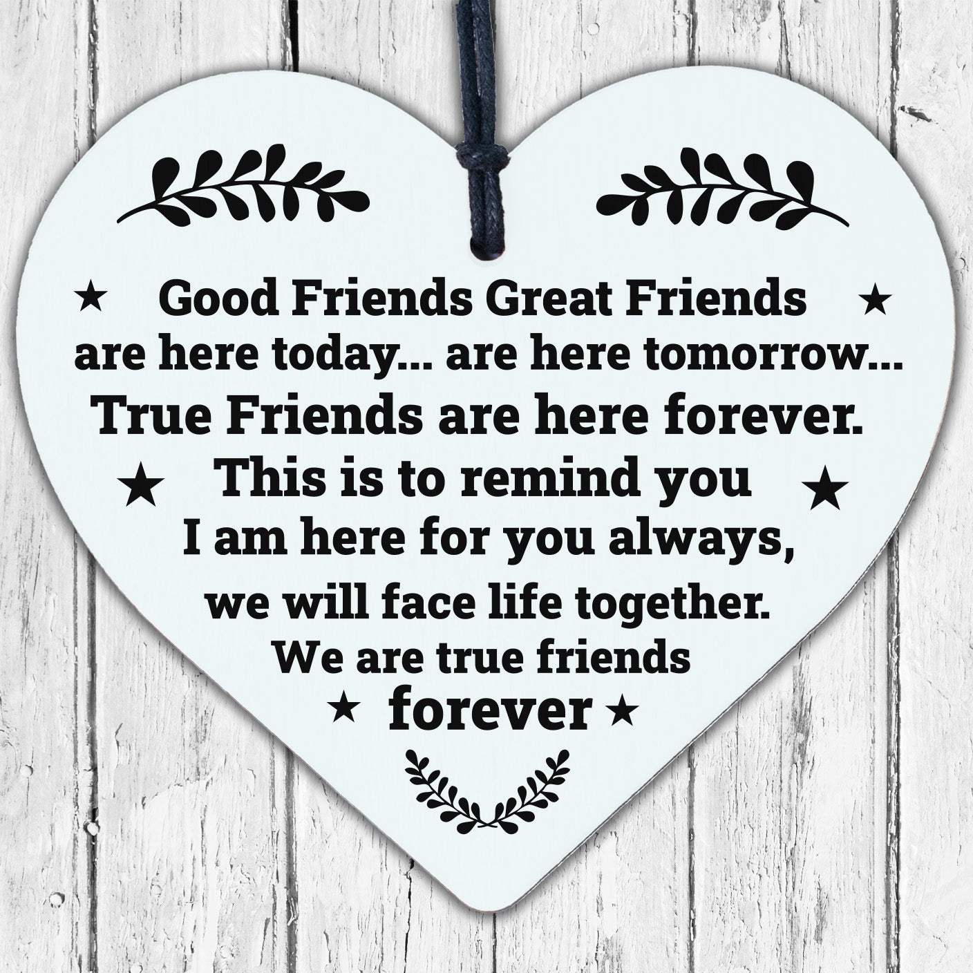 Good Friends Plaque Sign Best Friend Gift Shabby Chic Heart Birthday Christmas