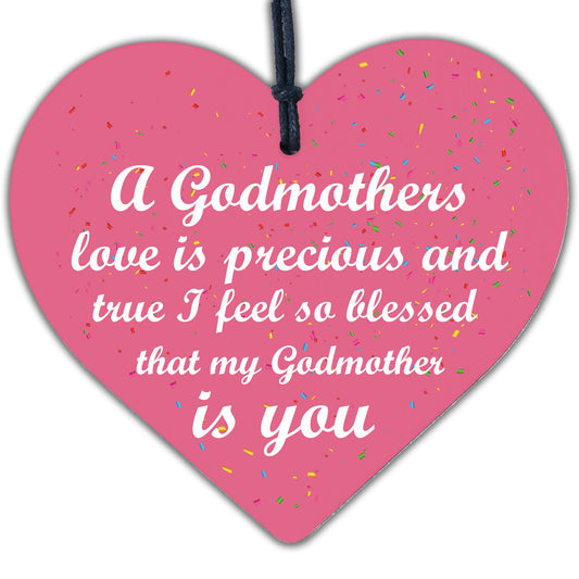 Godmothers Love Heart Plaques Sign Mothers Day Christening Birthday Asking Gifts