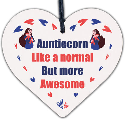 Unicorn Gift Acrylic Heart Plaque Novelty Christmas Gift For Auntie Sister Mummy