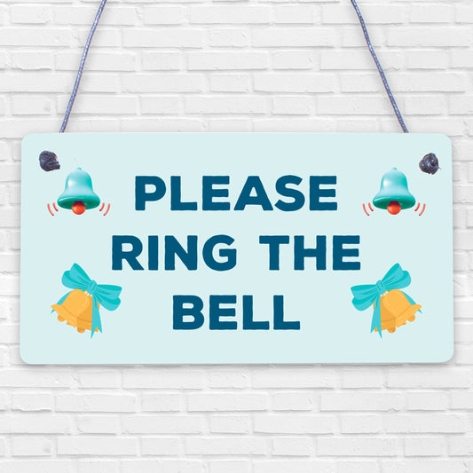 PLEASE RING THE BELL House Door Hanging Plaque Garden Home Decor Sign Notice