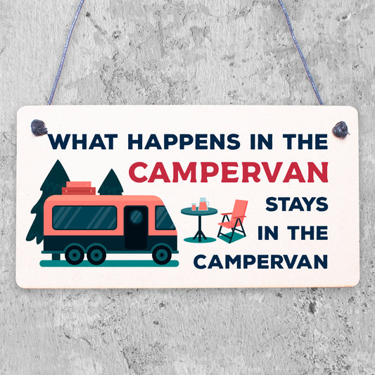 Campervan Camper Caravan Motorhome VW Gifts Travel Holiday Hanging Door Sign