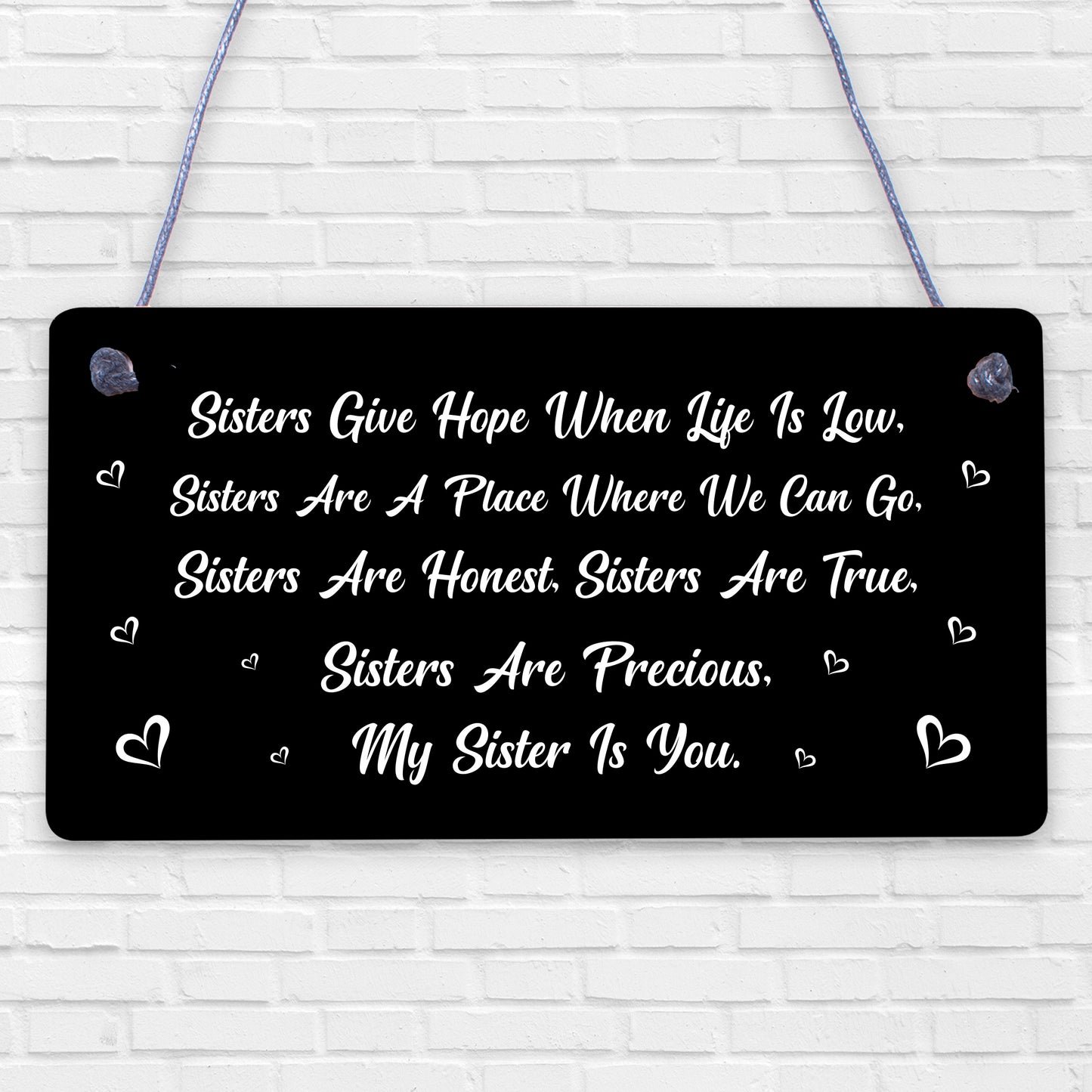 Sister Is You Handmade Beautiful Sisters Friend Gift Hanging Plaque Present Sign