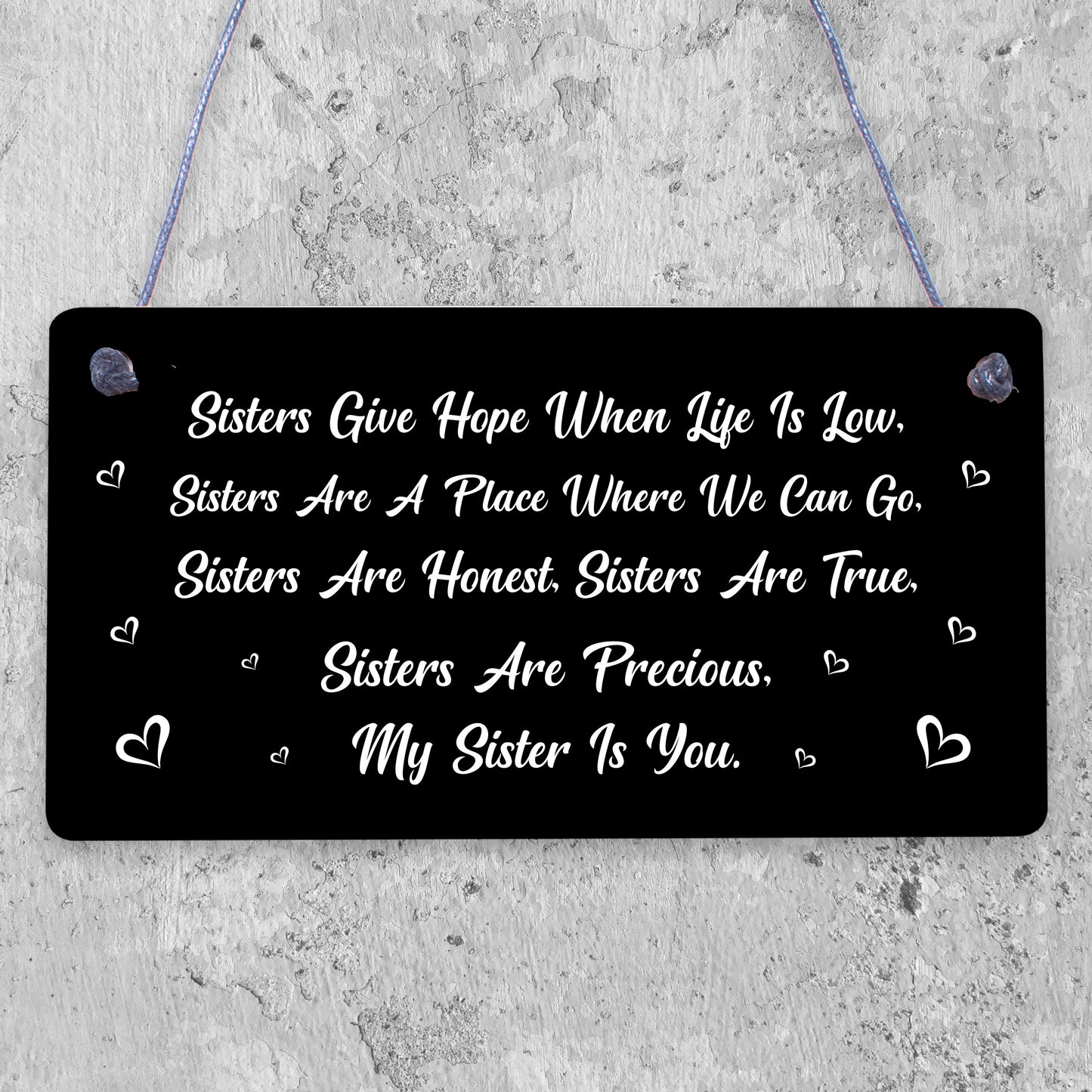 Sister Is You Handmade Beautiful Sisters Friend Gift Hanging Plaque Present Sign