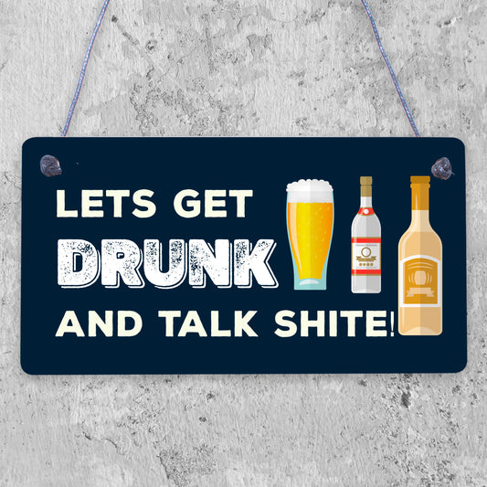 Funny Alcohol Sign Man Cave Home Bar Pub Hanging Plaque Vodka Gin Beer Gift