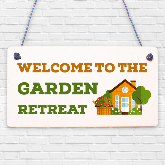 Garden Retreat Sign Engraved Garden Shed Summer House Sign Gift For Her