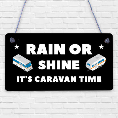 Funny Caravan Sign Caravan Time Novelty Hanging Door Wall Plaque Friendship Gift
