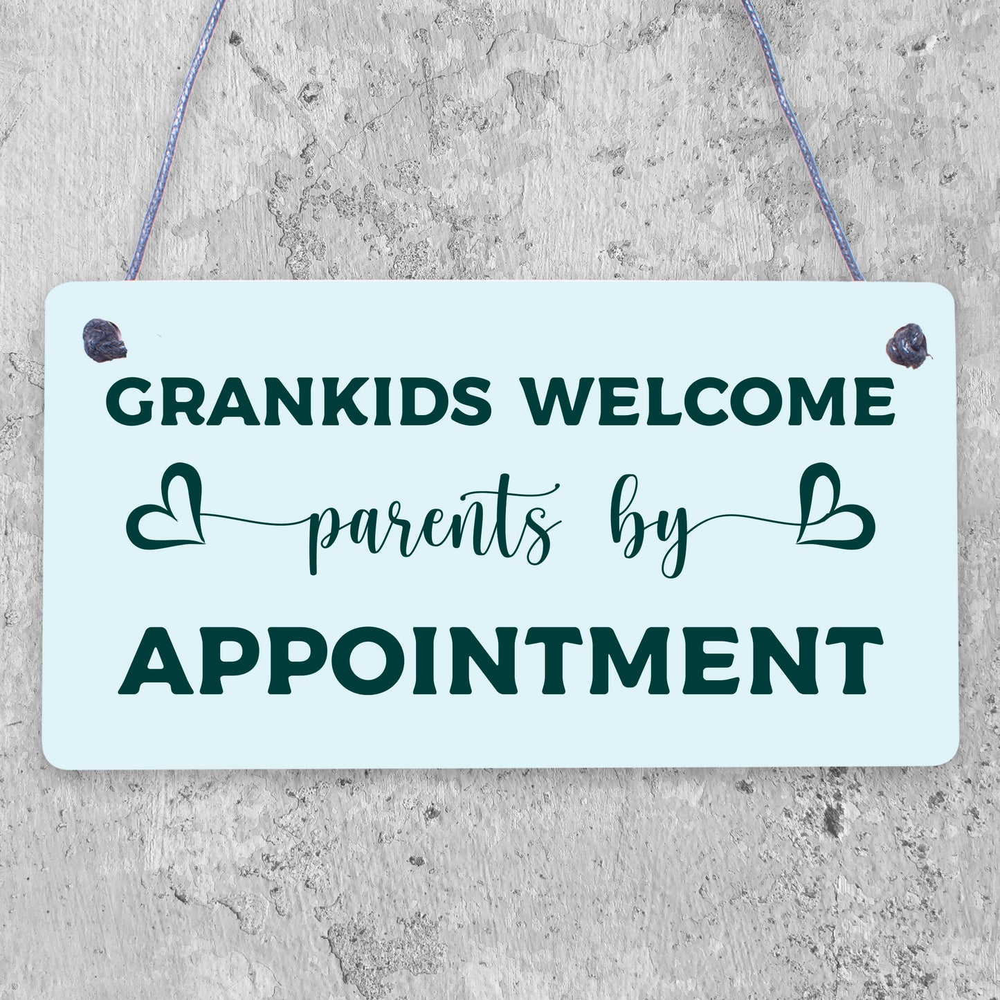 Grandkids Welcome Parents By Appointment Wooden Hanging Plaque Grandparents Gift