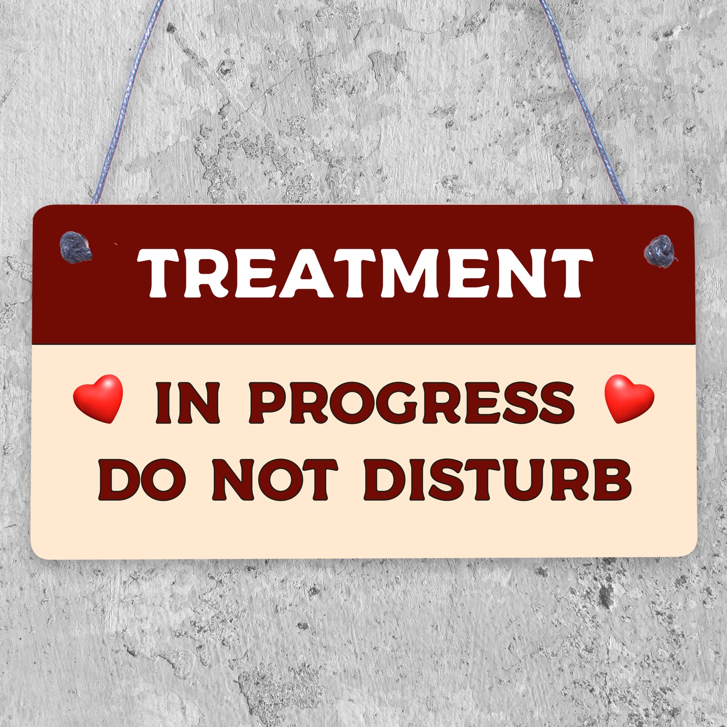 TREATMENT IN PROGRESS Do Not Disturb Shabby Chic Hanging Door Sign Salon Spa