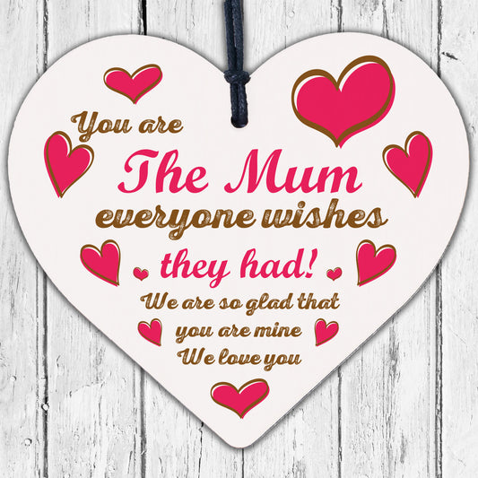 Mum Gift For Mothers Day Birthday Engraved Heart Gift For Her Gift For Mum