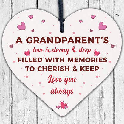 Great Grandparents Love You Grandma Plaques Nan Gifts Keepsake Thank You Heart