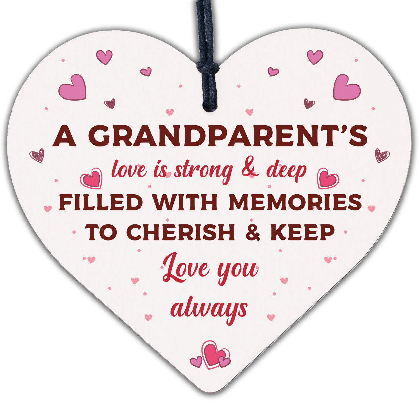 Great Grandparents Love You Grandma Plaques Nan Gifts Keepsake Thank You Heart