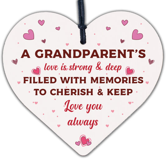 Great Grandparents Love You Grandma Plaques Nan Gifts Keepsake Thank You Heart