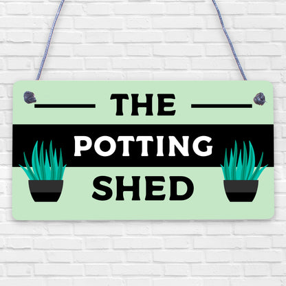 The Potting Shed Plaque Garden Greenhouse Sign Dad Grandad Mum Nan Birthday Gift