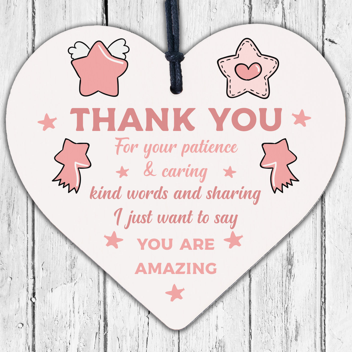 Gift For Teacher And Assistant Wooden Heart Nursery Thank You Gifts Leaving Gift