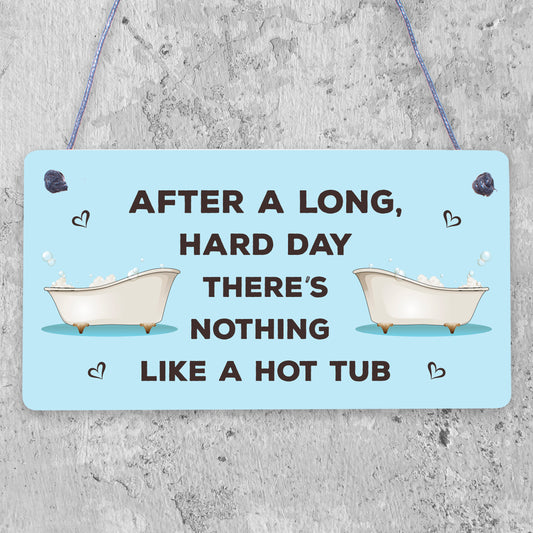 FUNNY HOT TUB SIGN Garden Sign And Plaque Summer House Plaque Pool Party Gift