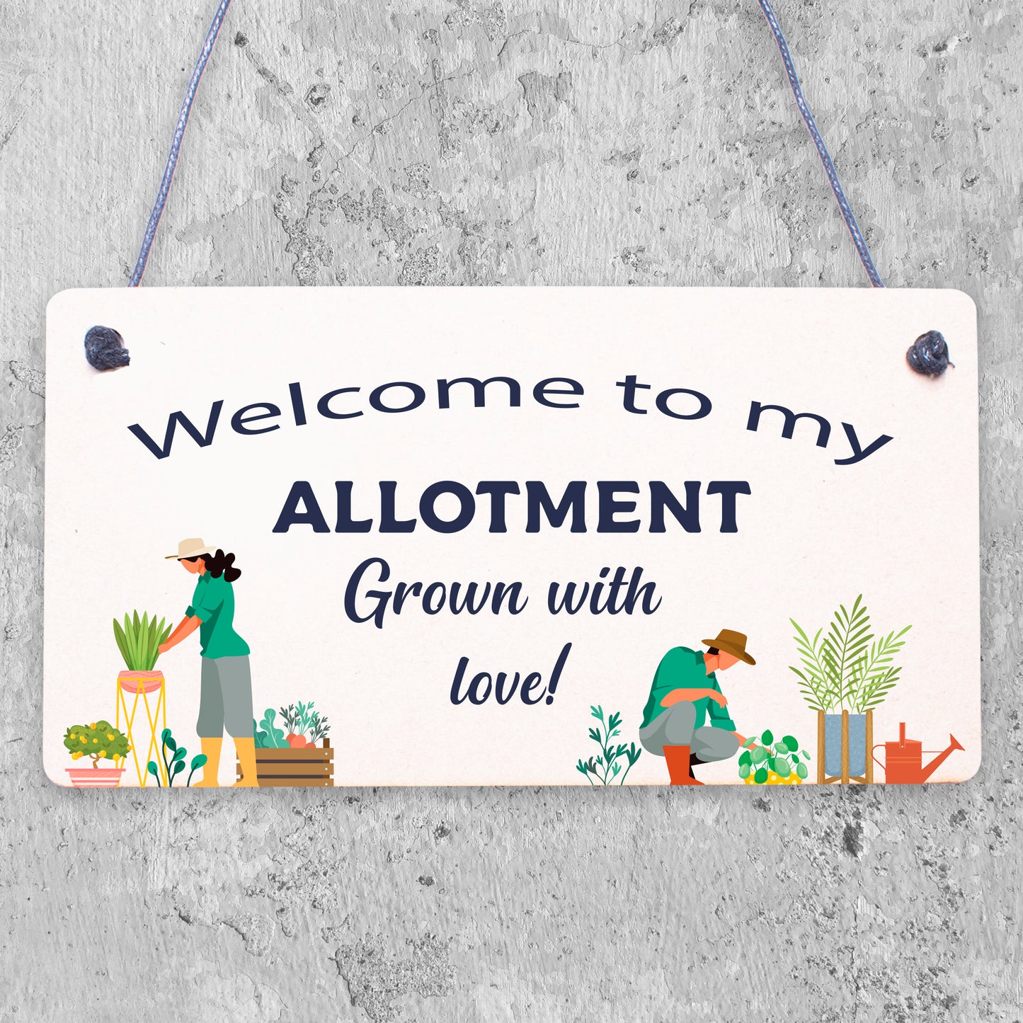 Allotment Sign Engraved Wooden Plaque For Garden Shed Family Gift Home Signs