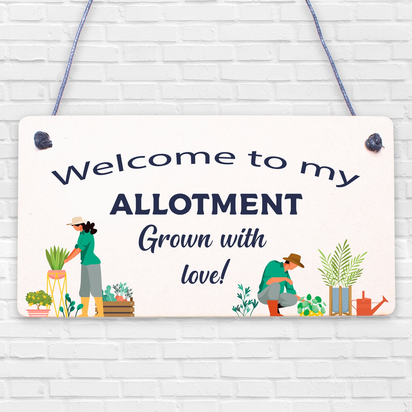 Allotment Sign Engraved Wooden Plaque For Garden Shed Family Gift Home Signs