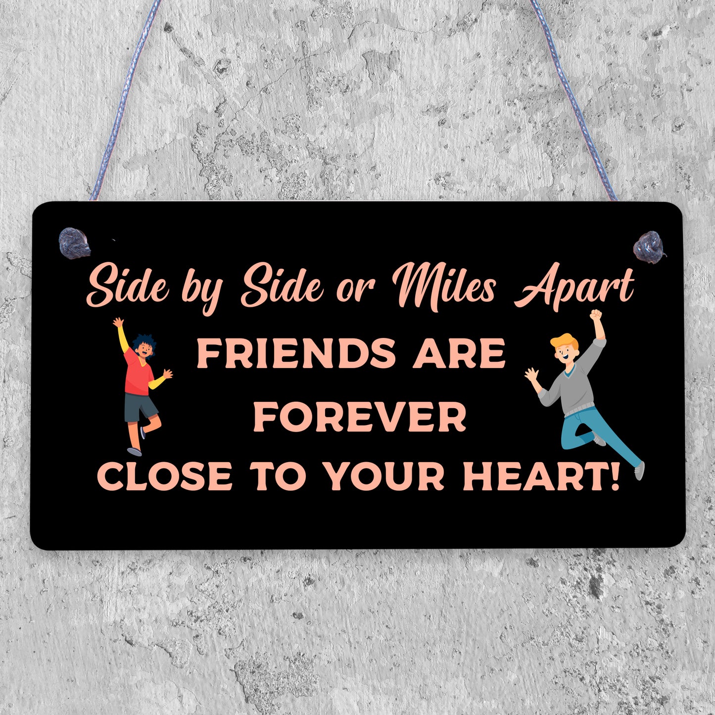 Close Friends Are Forever Love Best Friendship Heart Gift Hanging Wooden Plaque