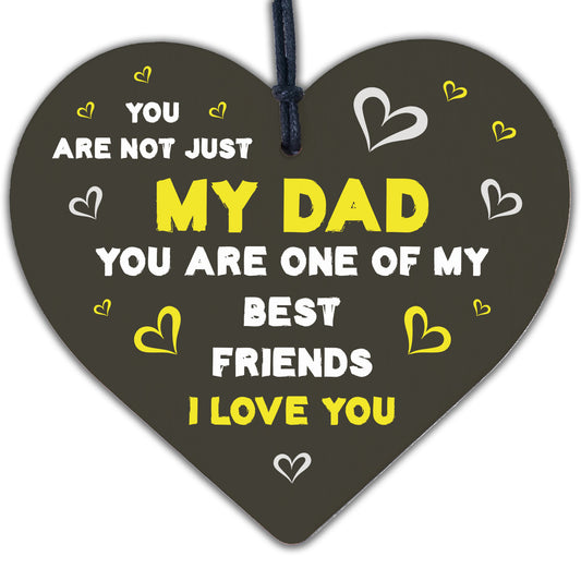 Fathers Day Gift For Dad Wood Heart Novelty Dad Birthday Gift Dad Gift From Son