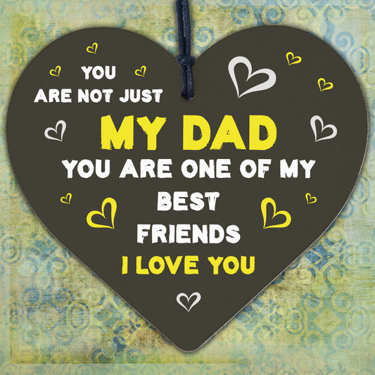 Fathers Day Gift For Dad Wood Heart Novelty Dad Birthday Gift Dad Gift From Son