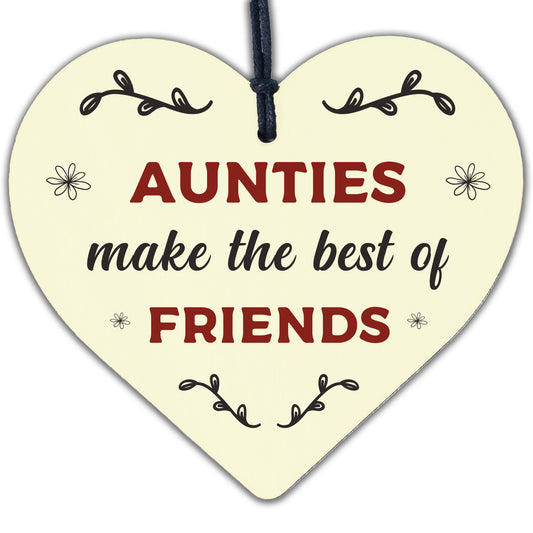 Auntie Gifts Best Friend Plaque Handmade Wood Heart Chic Sign Birthday Keepsake