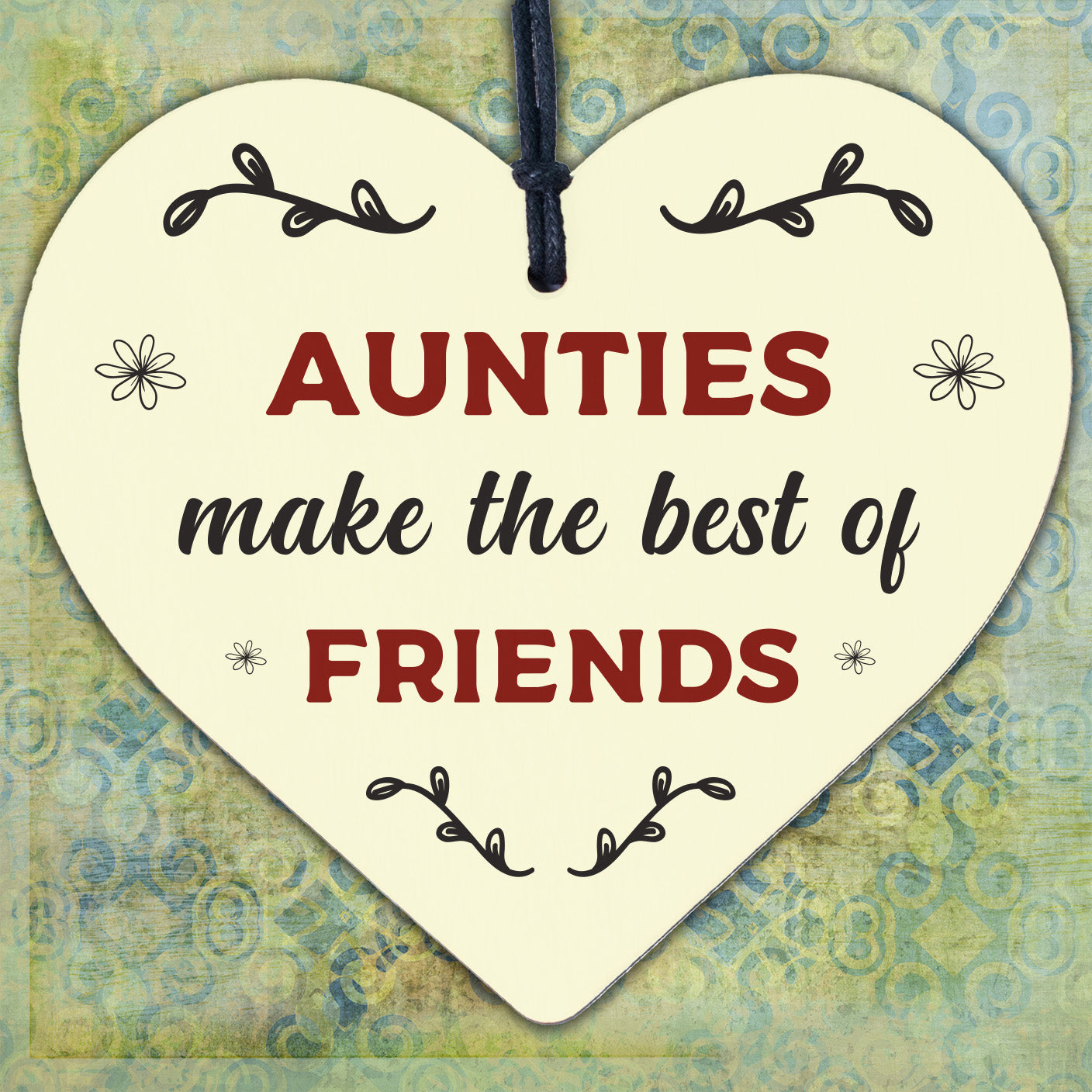 Auntie Gifts Best Friend Plaque Handmade Wood Heart Chic Sign Birthday Keepsake