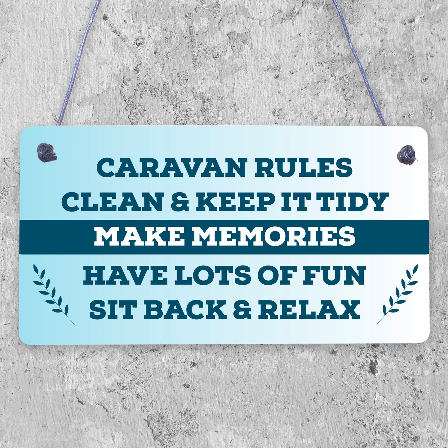 Novelty Caravan Rules Hanging Plaque Garden Sign Motorhome Campervan Gifts