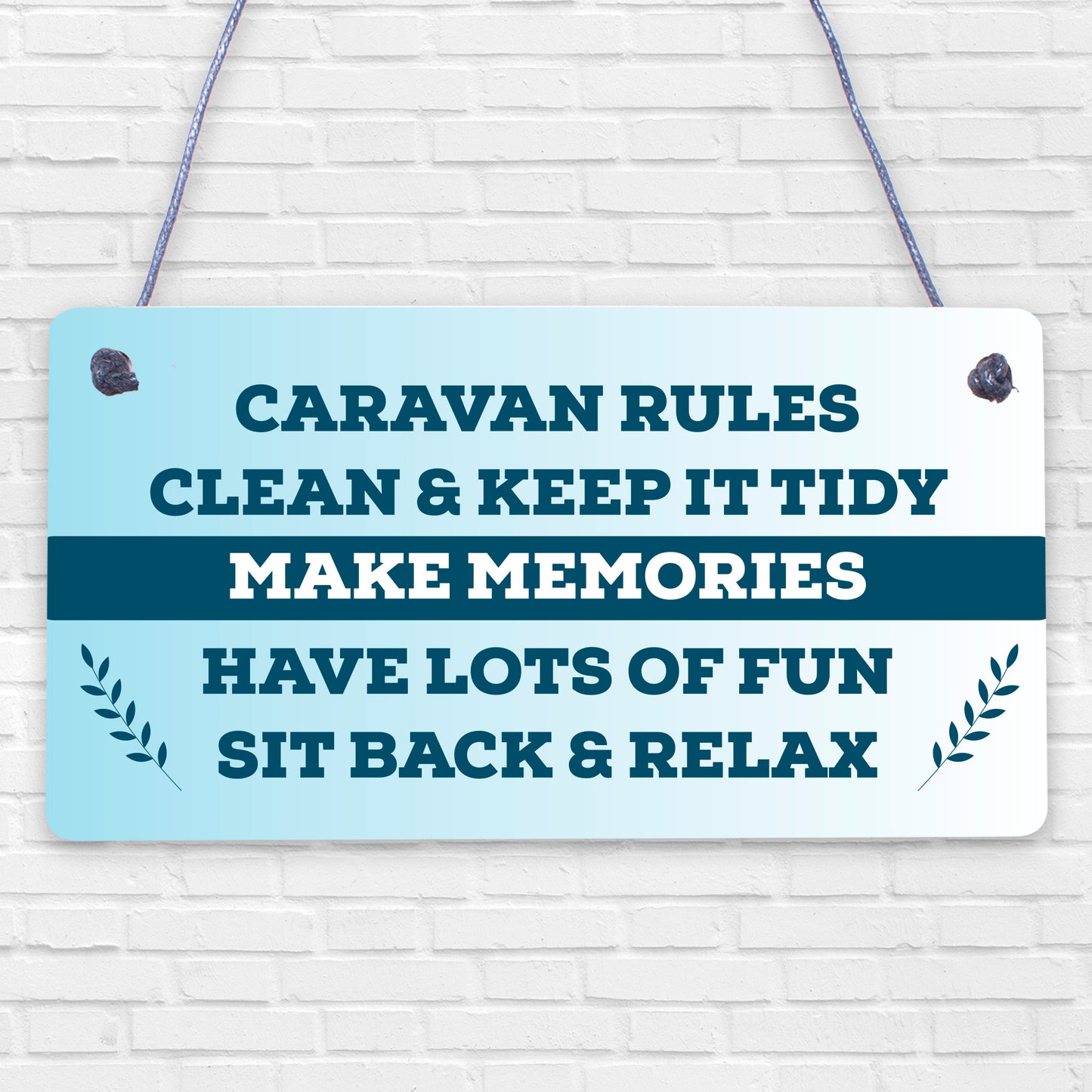 Novelty Caravan Rules Hanging Plaque Garden Sign Motorhome Campervan Gifts