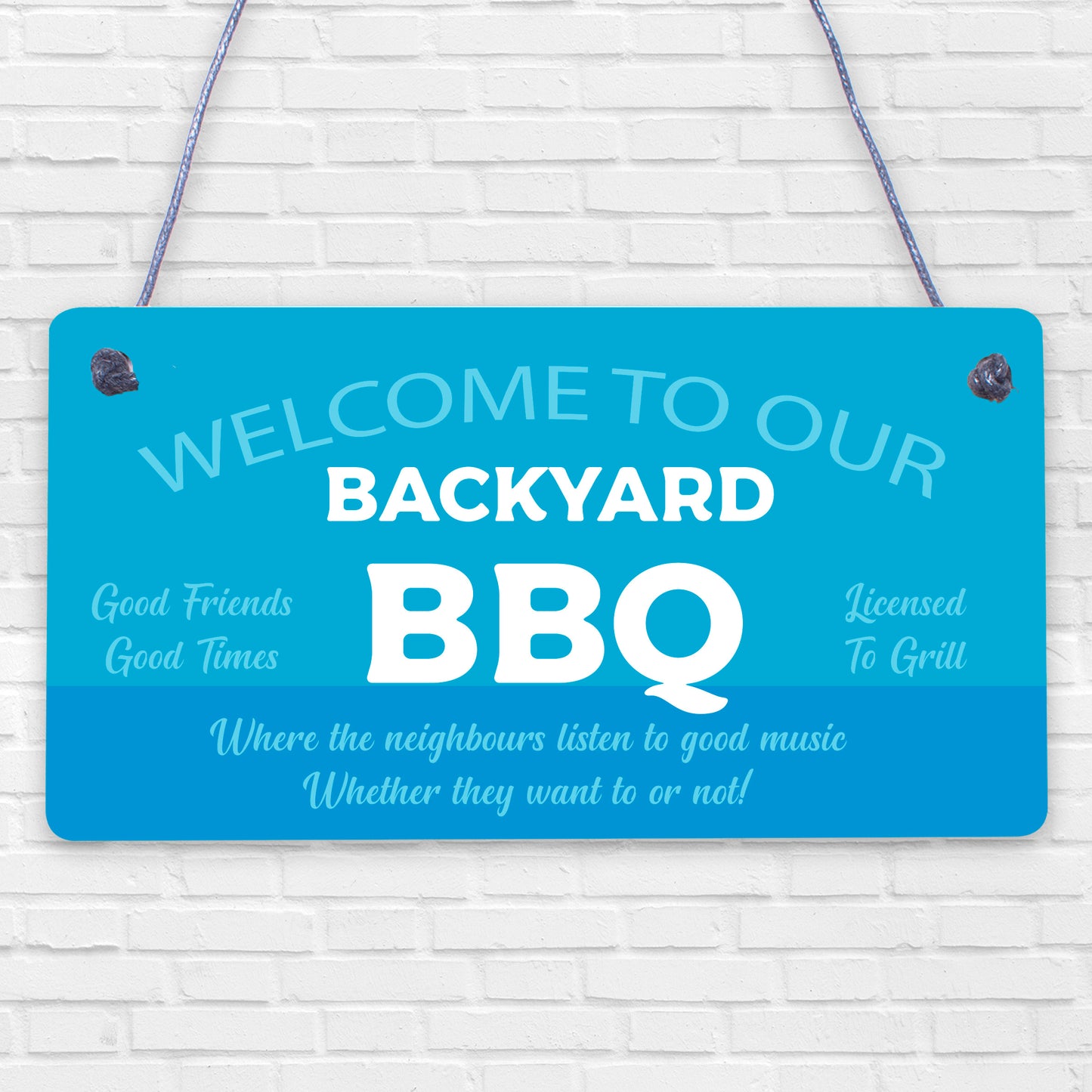 BBQ Welcome Sign Novelty Backyard BBQ Barbecue Garden Wooden Plaques Signs