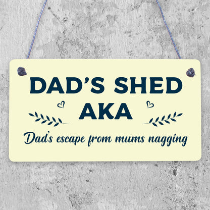 Funny Dads Shed Sign Hanging Man Cave Garden Plaque Fathers Day Gift For Dad