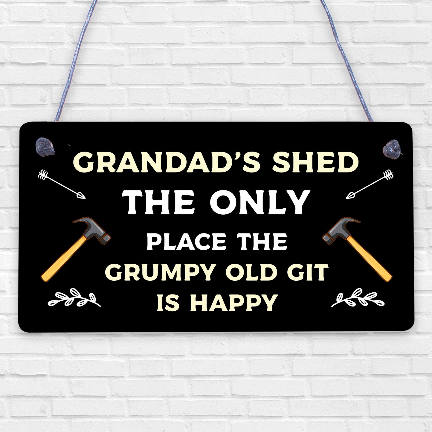 Funny Grandads Shed Sign Hanging Garden Man Cave Plaque Fathers Day Gift