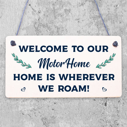 Motorhome Caravan Campervan Sign Engraved Hanging Sign Camping Holiday Gift