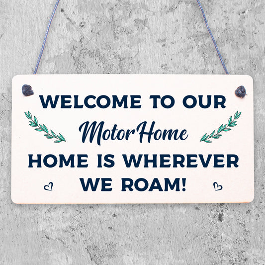 Motorhome Caravan Campervan Sign Engraved Hanging Sign Camping Holiday Gift