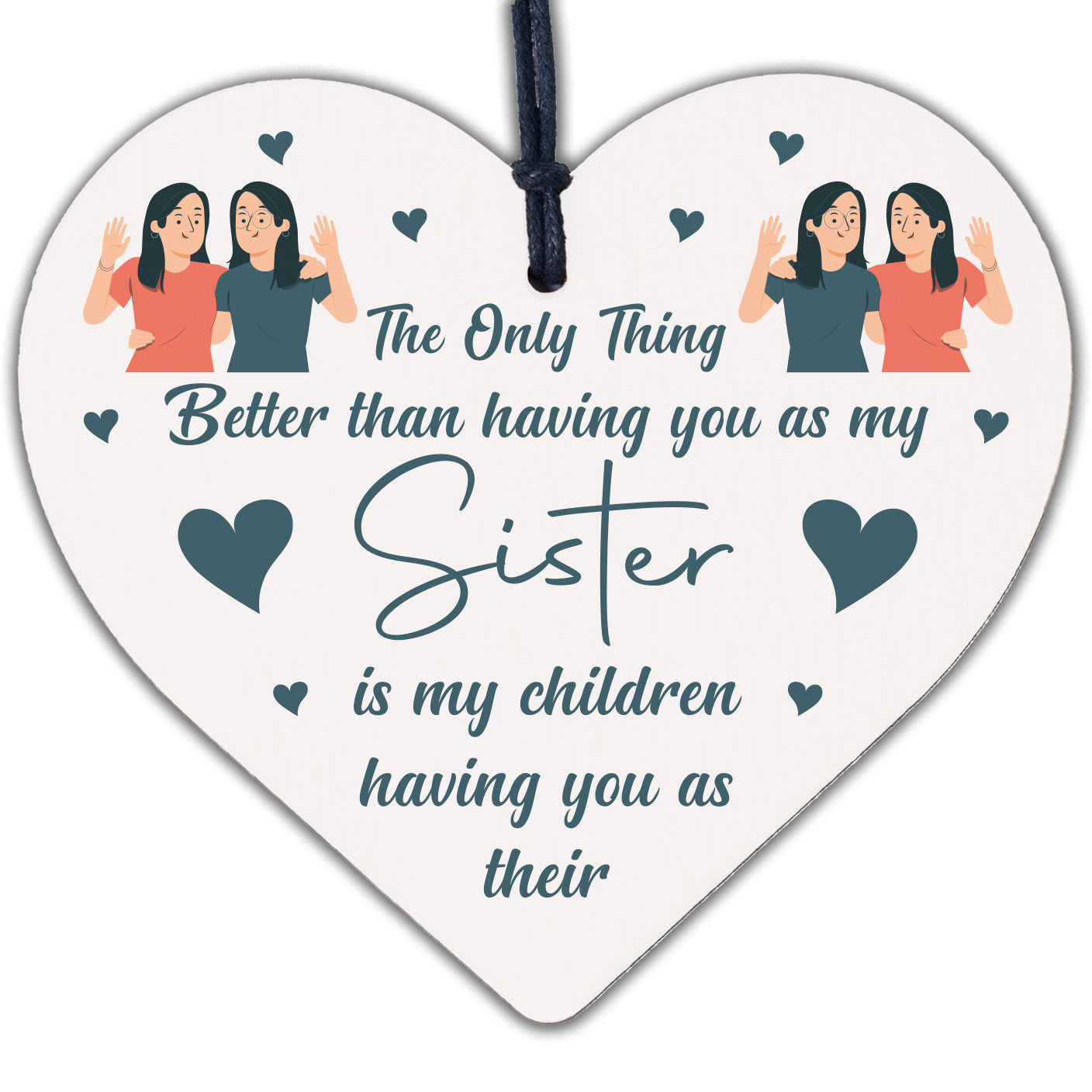 Gift For Auntie Birthday Christmas Engraved Heart Sister Gift Thank You Keepsake