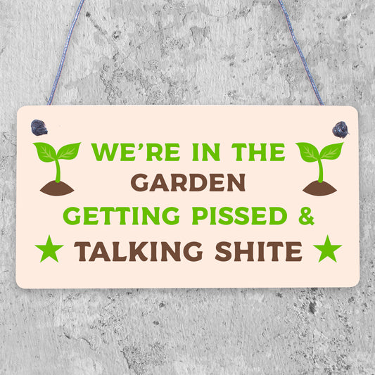 Garden Plaque Garden Bar Sign Shed Summerhouse Friendship Funny Alcohol Gift