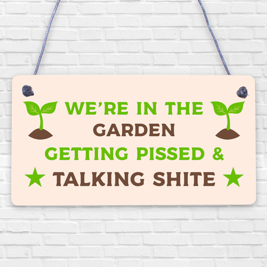 Garden Plaque Garden Bar Sign Shed Summerhouse Friendship Funny Alcohol Gift