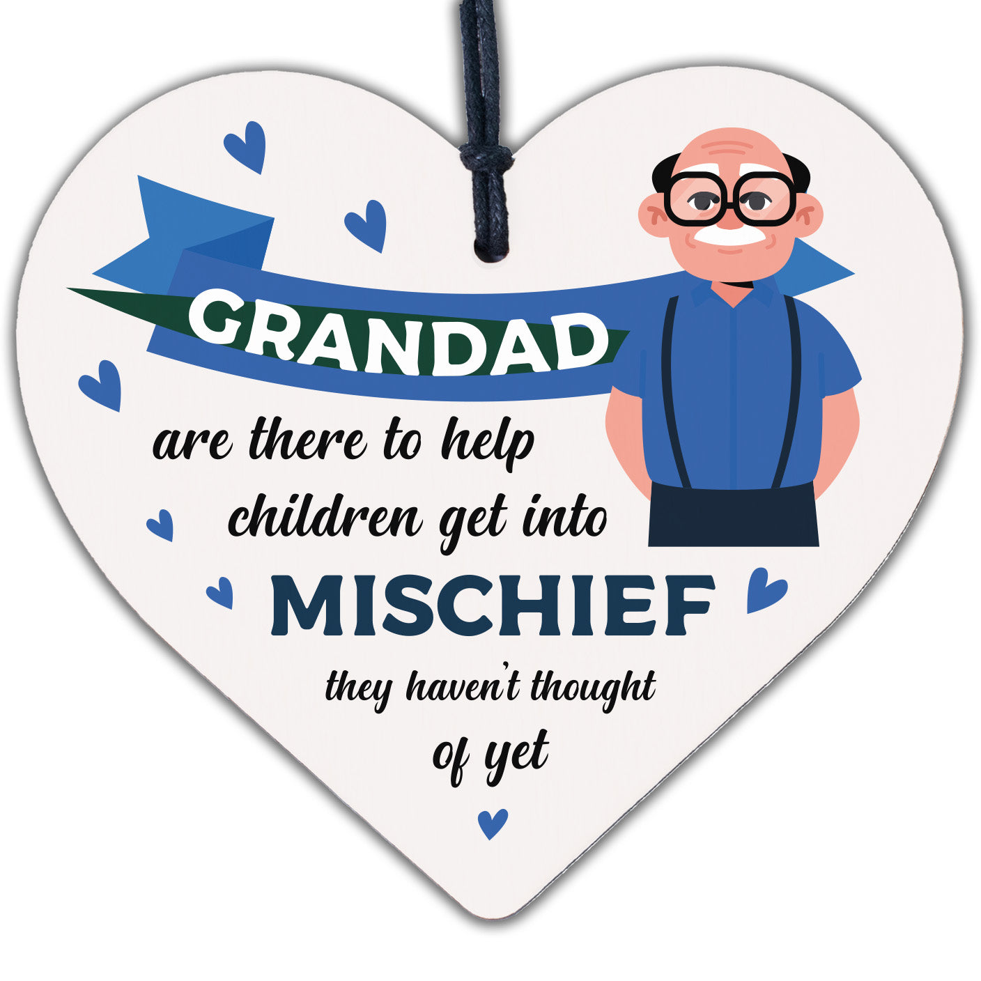 Funny Sign Grandad Birthday Gift Heart Wall Plaque Fathers Day Gifts From Kids