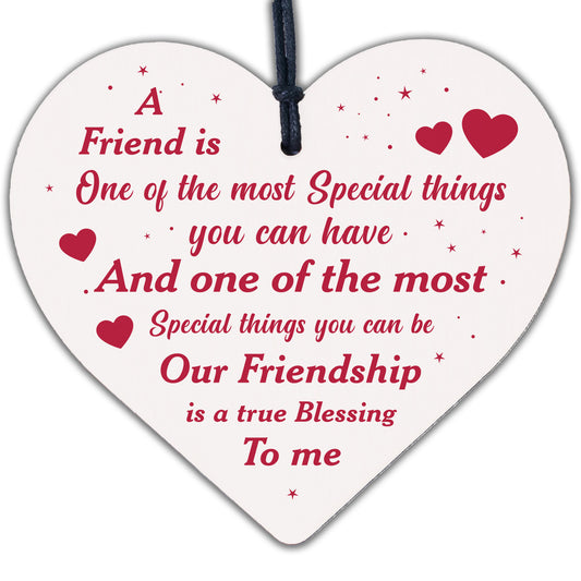 THANK YOU FRIENDSHIP GIFT Wood Heart Best Friend Plaque Birthday Gift For Friend