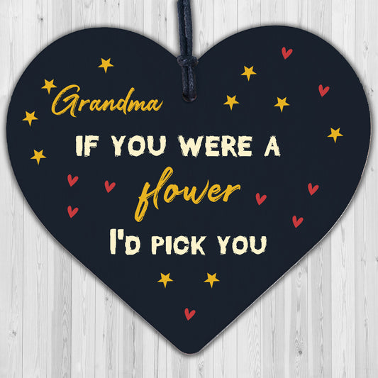 Gifts For Grandma Grandparents Wooden Heart Sign Birthday Christmas Gifts