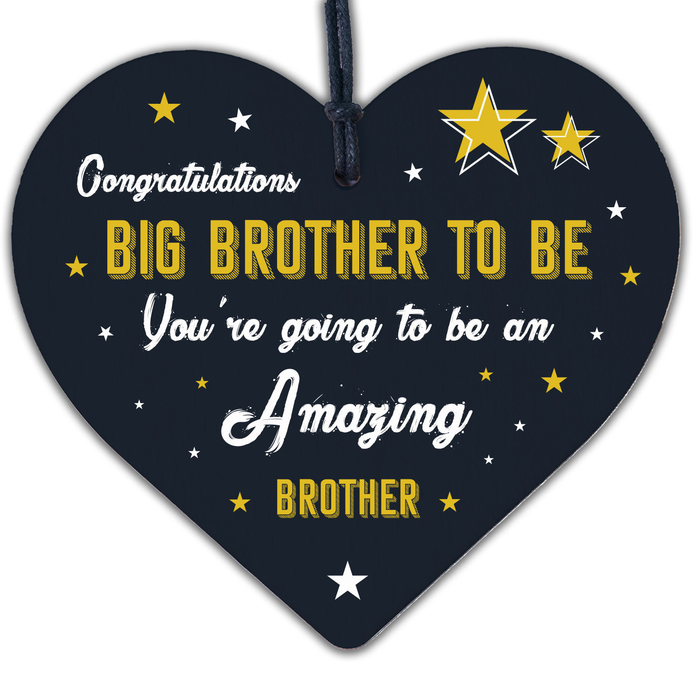 Big Brother To Be Gifts Wooden Heart Congratulations Pregnancy Announcement