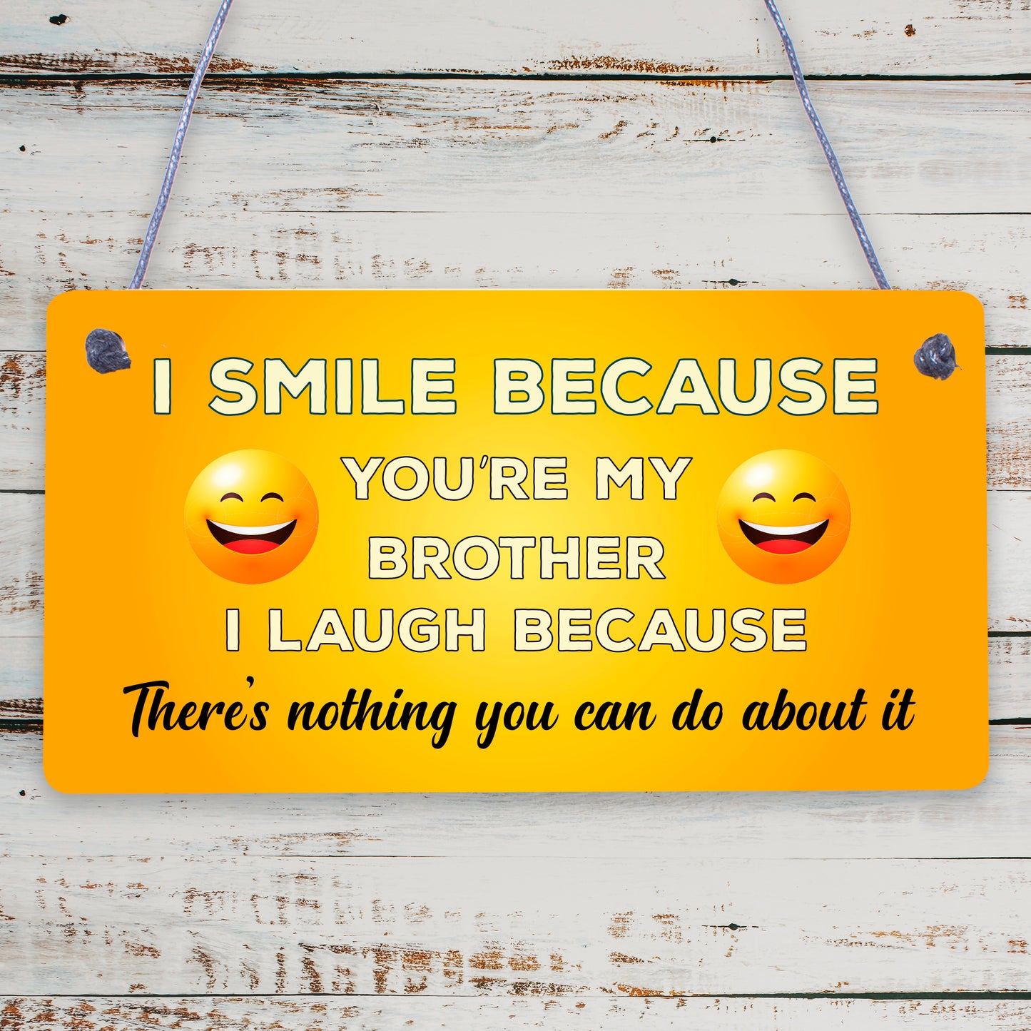Funny Brother Gift Hanging Plaque Novelty Brother Birthday Christmas Gifts
