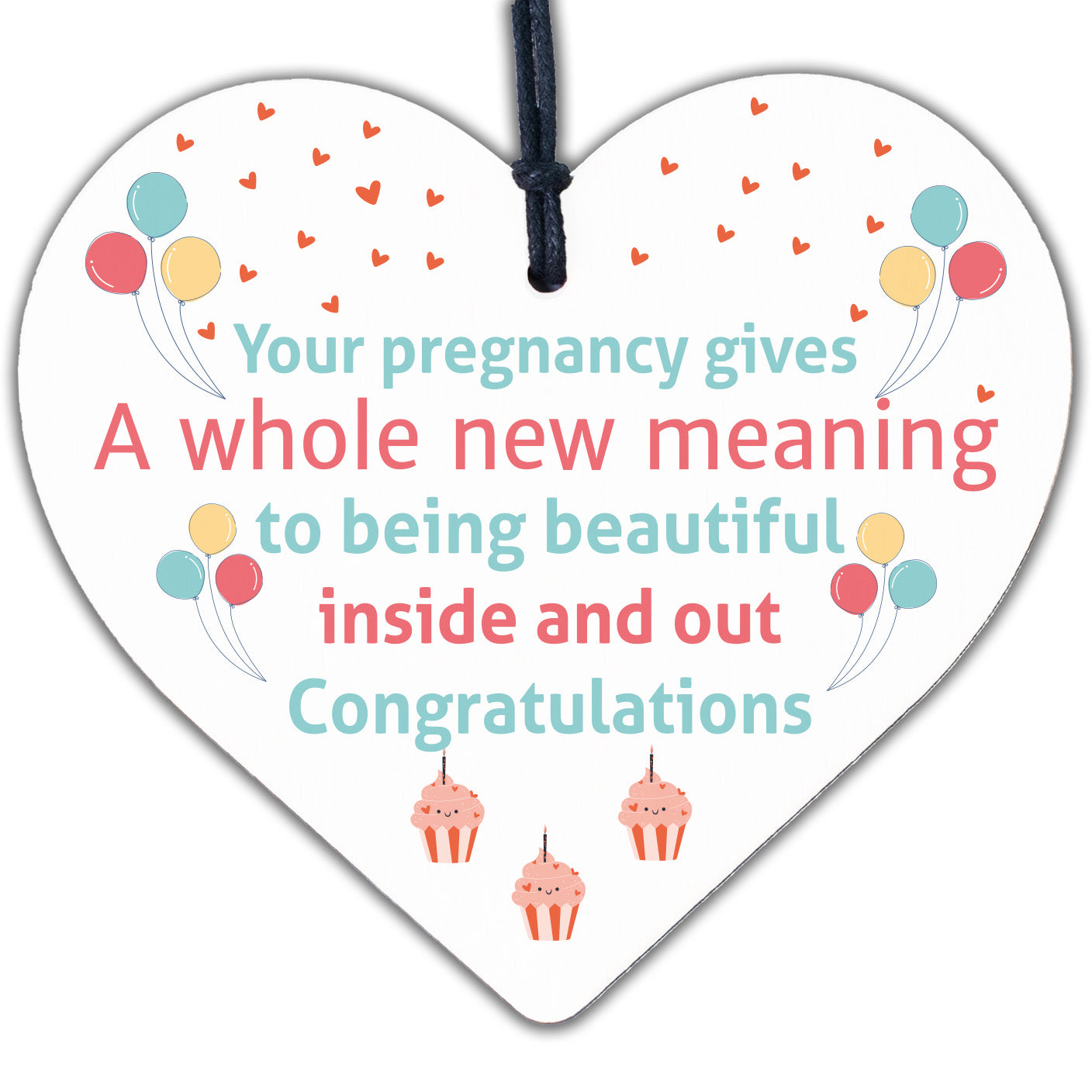 Pregnancy Congratulations Mum Dad To Be New Baby Shower Gift Wood Heart Plaque