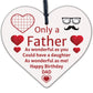 Dad Birthday Gifts From Daughter Wooden Heart Funny Novelty Gift For Him