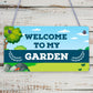 Garden Sign WELCOME TO MY GARDEN Engraved Plaque Home Signs Friendship Gift