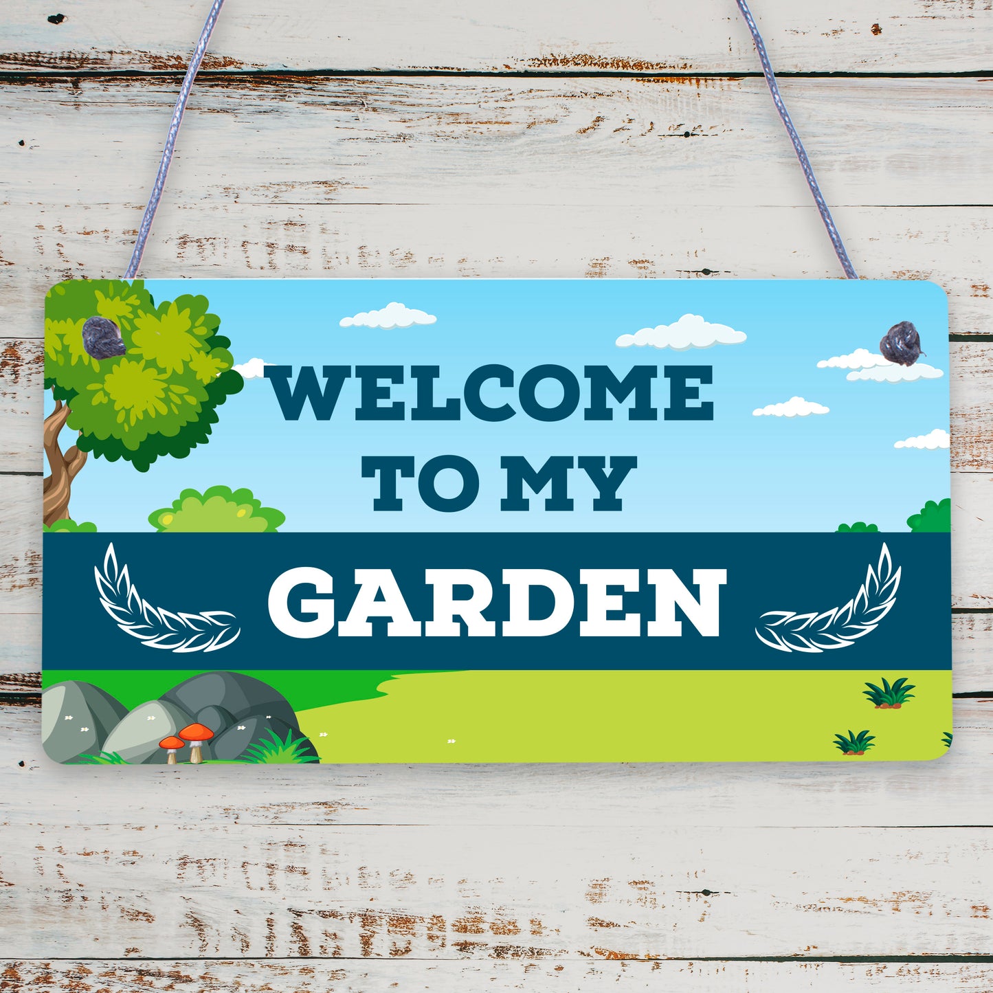 Garden Sign WELCOME TO MY GARDEN Engraved Plaque Home Signs Friendship Gift