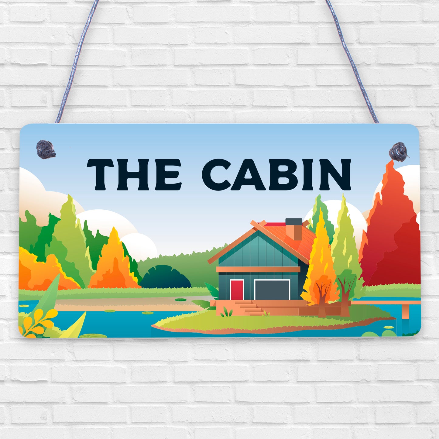 Garden Plaque THE CABIN Sign Shed Sign Man Cave Sign Engraved Hanging Plaque