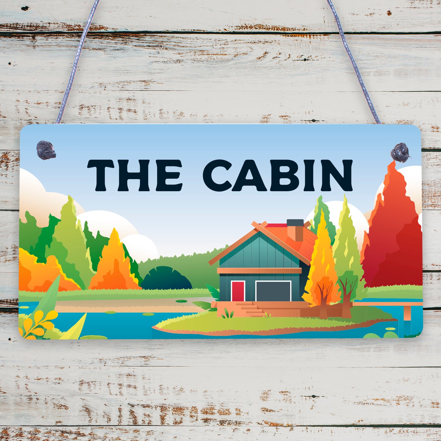 Garden Plaque THE CABIN Sign Shed Sign Man Cave Sign Engraved Hanging Plaque