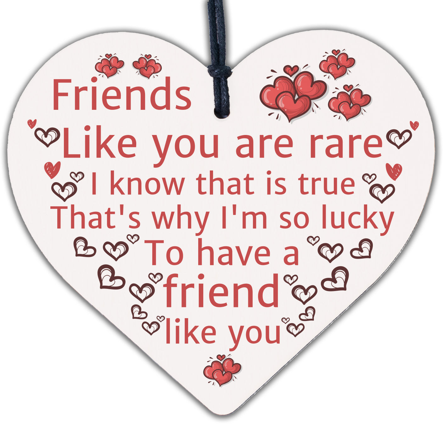 Friends Like You Friendship Thank You Gift Wooden Heart Chic Sign Best Friend