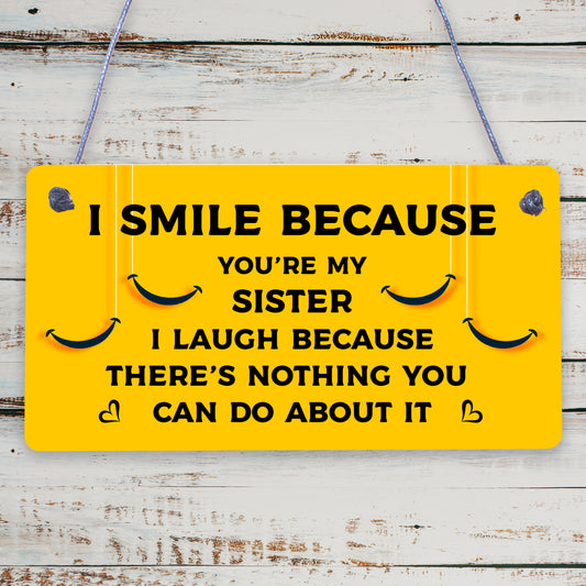 Funny Sister Plaque Gift For Sister Sign Funny Gift For Her Birthday Christmas