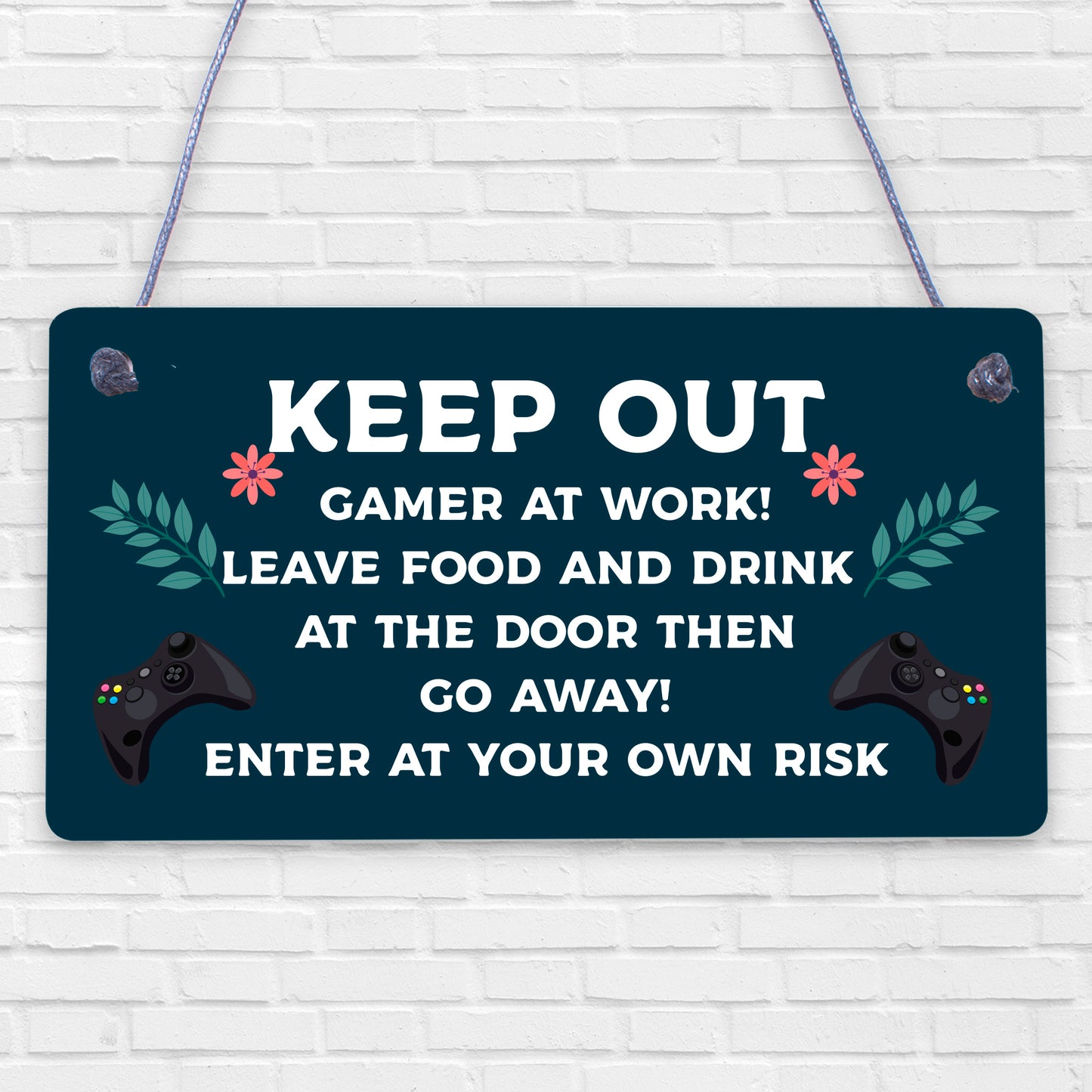 Funny Sign Keep Out Gamer At Work Man Cave Door Wall Plaque Dad Gifts For Men